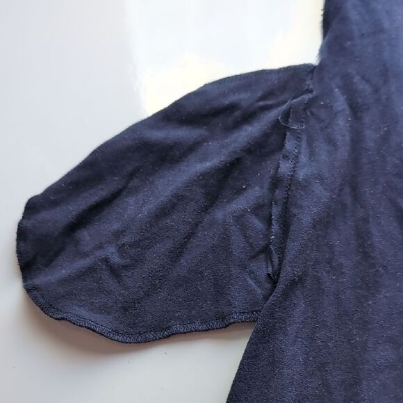 Navy Blue  Short Sleeve Flared T Shirt Dress With Pockets M - Picture 2 of 8